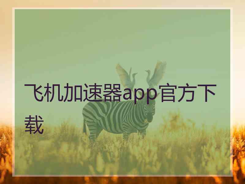 飞机加速器app官方下载