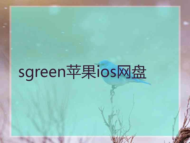 sgreen苹果ios网盘